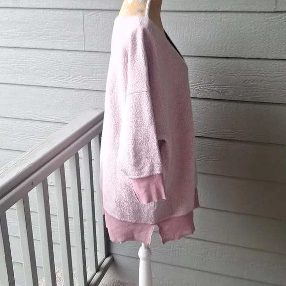 Free People Intimately oversized inside out tunic sweatshirt size Small - Picture 2 of 10